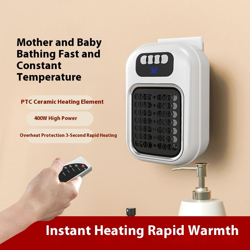 Wall Mounted Electric Heater with Remote, Adjustable Silent Thermostat for Home & Office