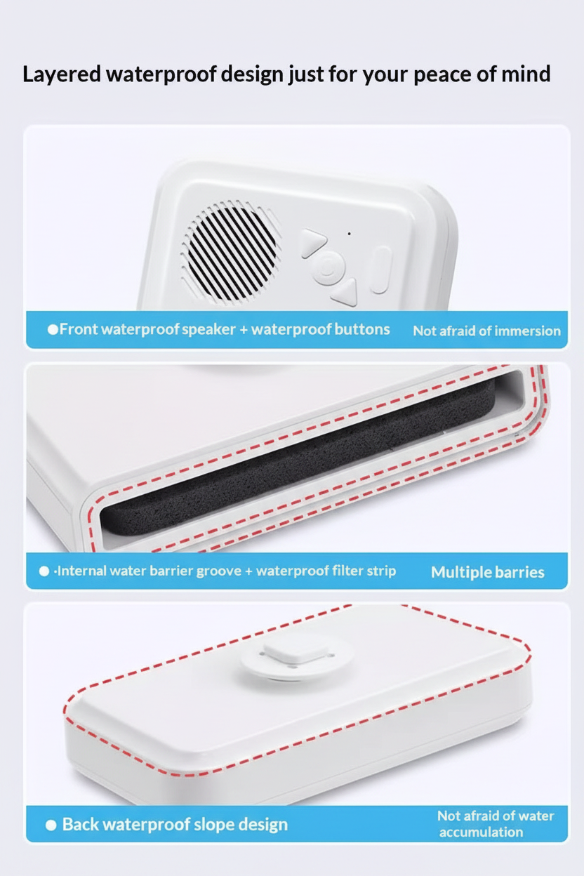 Bathroom Waterproof Mobile Phone Box Bluetooth Speaker Audio Bath TV Stand Mobile Phone Holder 360 Degree Rotation Touch Screen