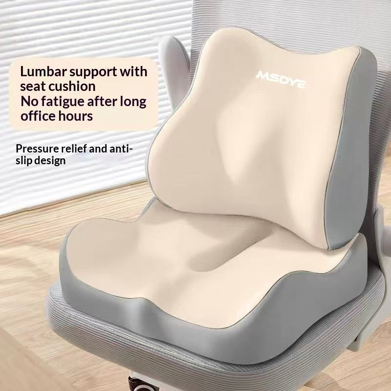 Office Chair Lumbar Support Cushion Memory Foam Seat Cushion And Lumbar Pillow