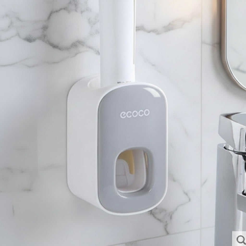 Wall Mounted Automatic Toothpaste Holder Bathroom Accessories Set Dispenser