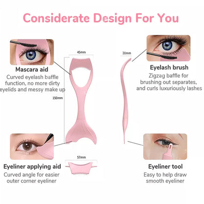Eyeliner Aid,Eyeline, Eyelash Makeup Guide Tool,Pink Eye Black Baffle