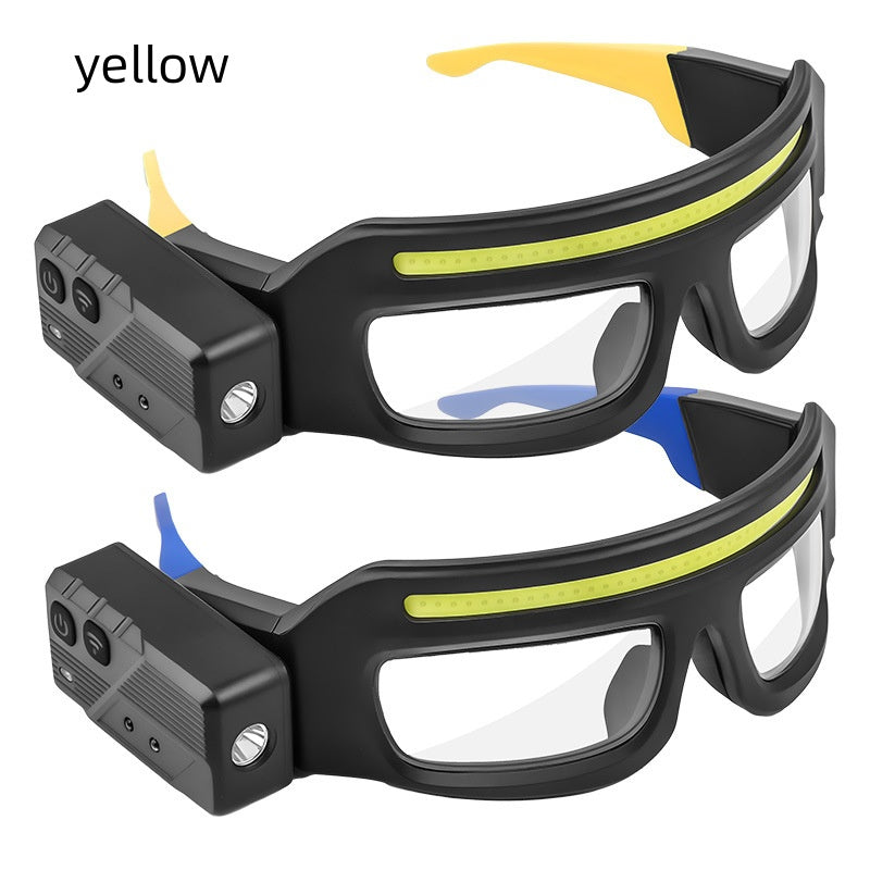 Multi-functional Glasses Light Light With Type-C Charging, Warning Headlamp, Compact And Portable, Touch-sensitive Headlamp