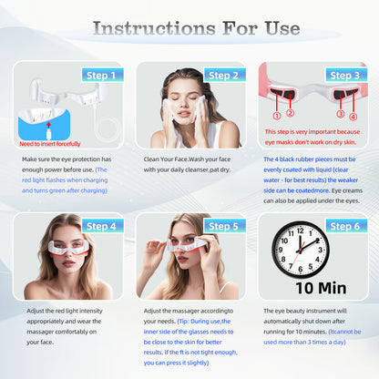 3D Eye Care Device Red Light EMS Microcurrent For The Eye Area