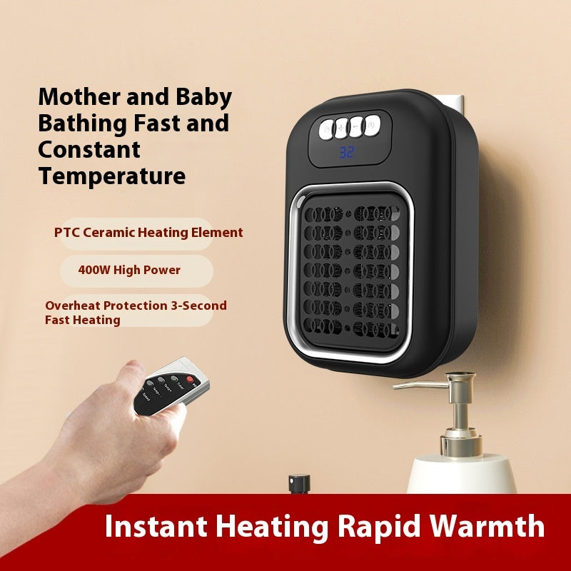 Wall Mounted Electric Heater with Remote, Adjustable Silent Thermostat for Home & Office