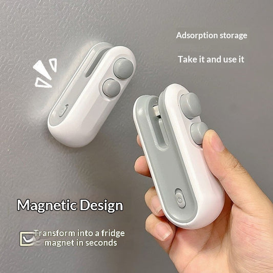 Portable Mini 2-in-1 Heat Sealer – USB Snack Bag Sealer for Fresh Food Storage