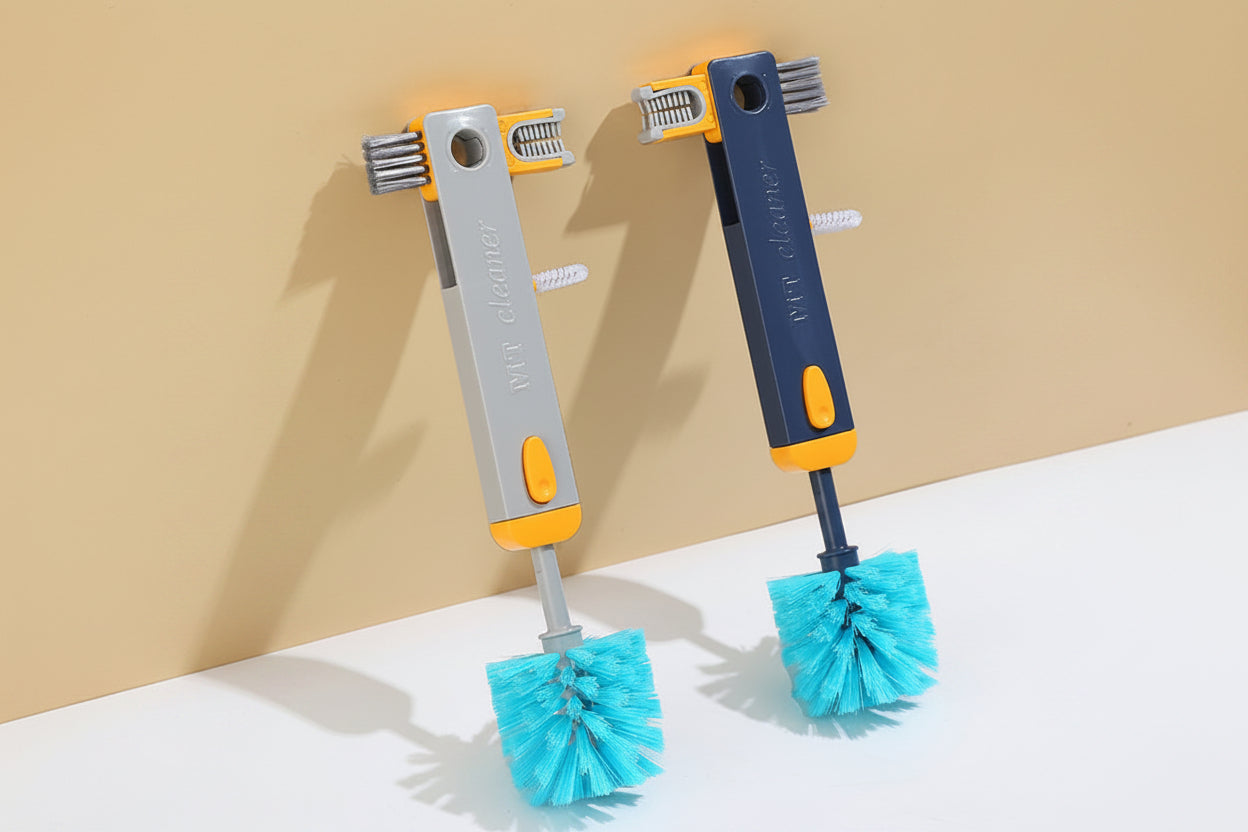 4 In 1 Bottle Gap Cleaner Brush Multifunctional Cup Cleaning Brushes Water Bottles Clean Tool Mini Silicone U-shaped Brush Kitchen Gadgets