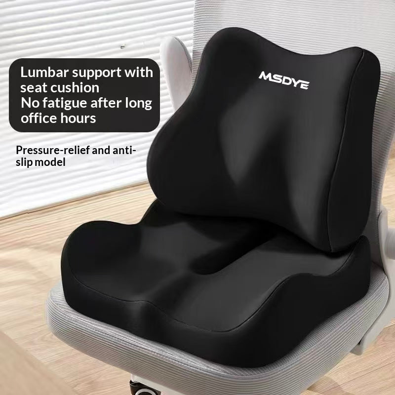 Office Chair Lumbar Support Cushion Memory Foam Seat Cushion And Lumbar Pillow