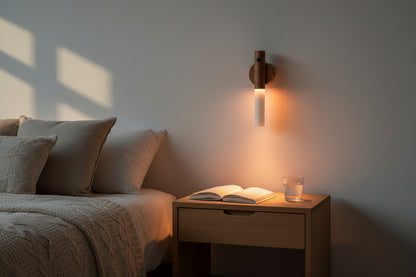Auto LED USB Magnetic Wood Wireless Night Light Corridors Porch Lights PIR Motion Sensor Wall Light Cabinet Lamp