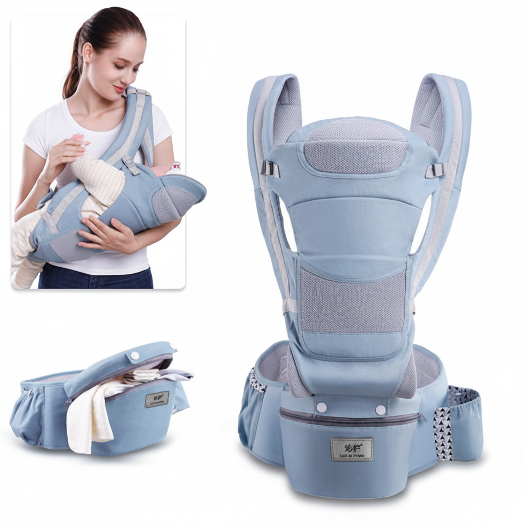 Ergonomic Baby Carrier Infant Baby Hipseat Carrier 3 In 1 Front Facing Ergonomic Kangaroo Baby Wrap Sling