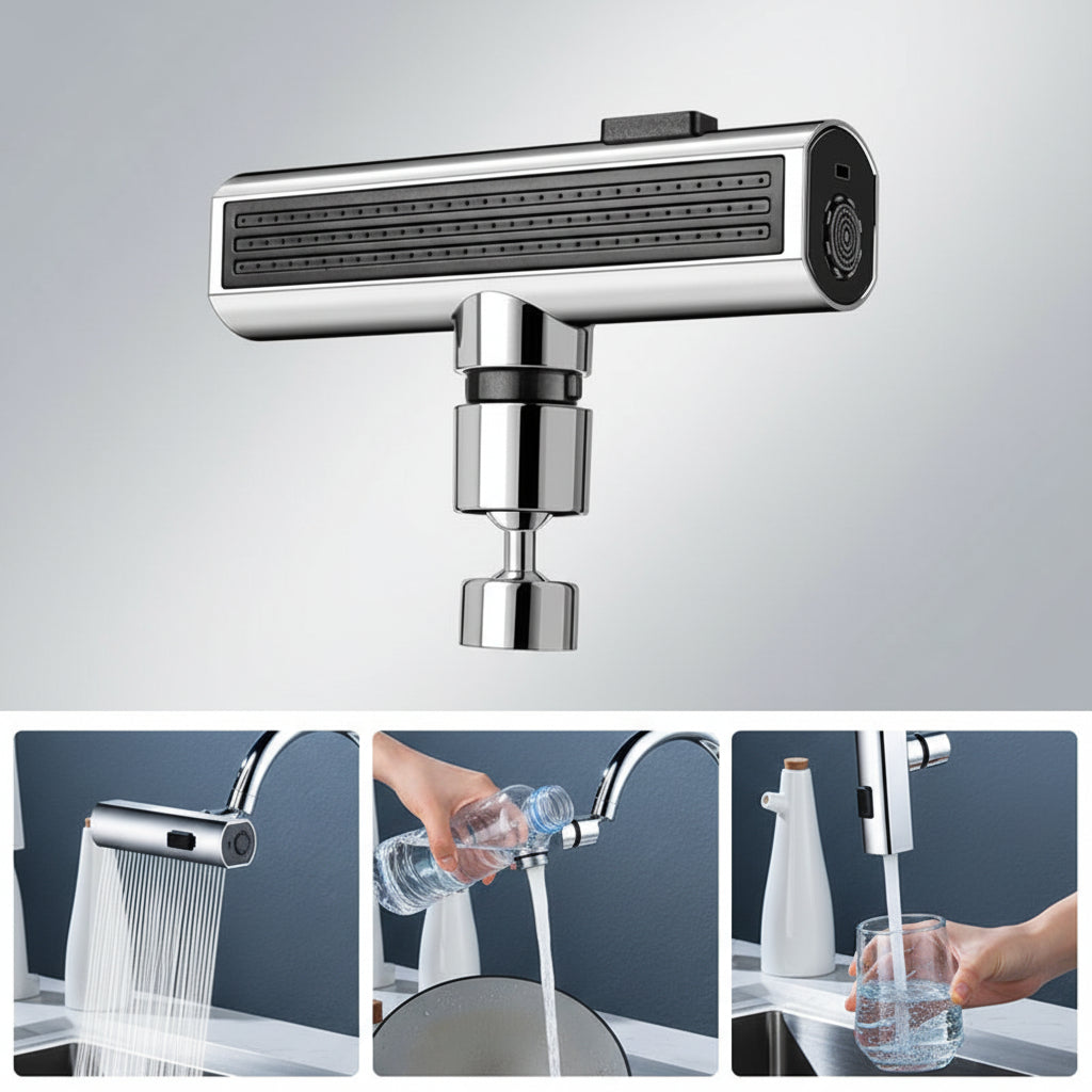 Kitchen Faucet Waterfall Outlet Splash Proof Universal Rotating Bubbler Multifunctional Water Nozzle Extension Kitchen Gadgets