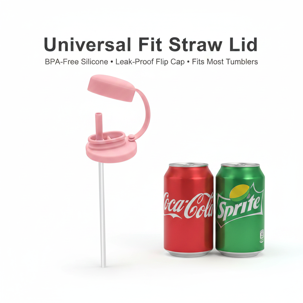 Creative Silicone Leak-proof Straw Cup For Beer Cans And Cola