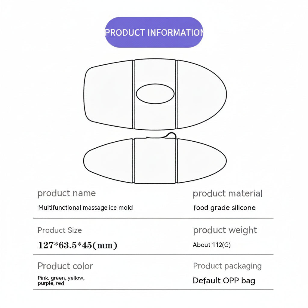 Silicone Ice Face Roller Contour Shrink Pores Remove Dark Circles Massage Skin Beauty Facial Roller For Eyes Neck Skin Care Tool