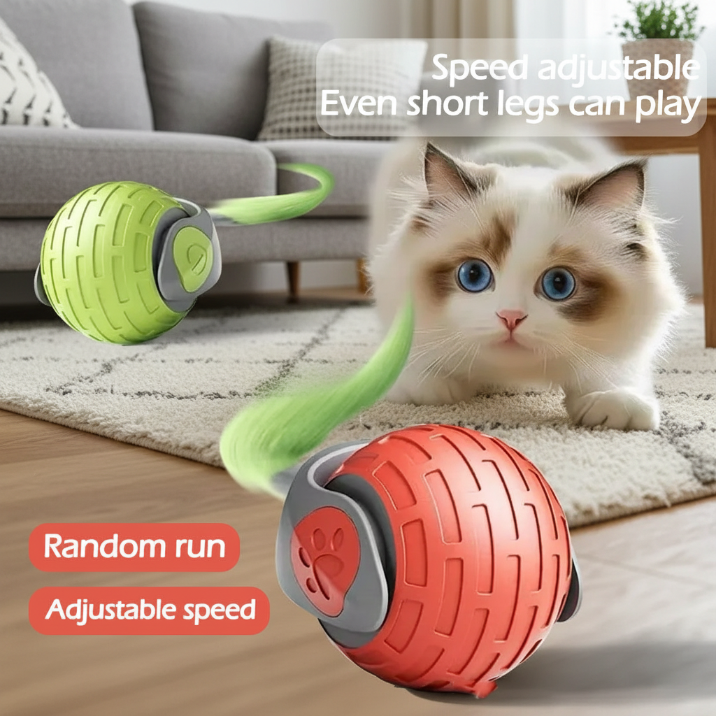 New Interactive Cat Toys Ball Auto Electric Rolling Ball Toys For Cat Kitty Pets Smart Automatic Teaser USB Rechargeable Cat Toy Pet Products