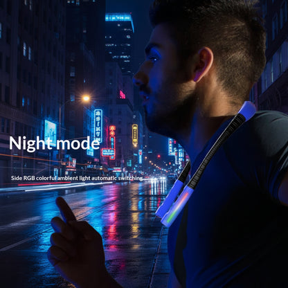 Eye-protecting Neckband Reading Light Outdoor Cycling And Walking Lighting Warning Light Rechargeable Dual-head Work Light