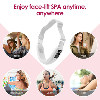 V15 Gear Heating Model Facial Lifting And Tightening Double Chin Micro Current Face Slimming Device