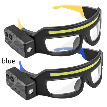 Multi-functional Glasses Light Light With Type-C Charging, Warning Headlamp, Compact And Portable, Touch-sensitive Headlamp