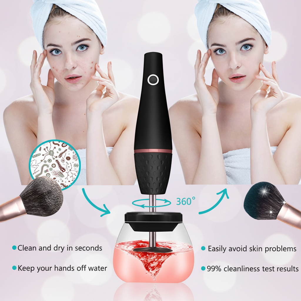 Makeup brush cleaner electric