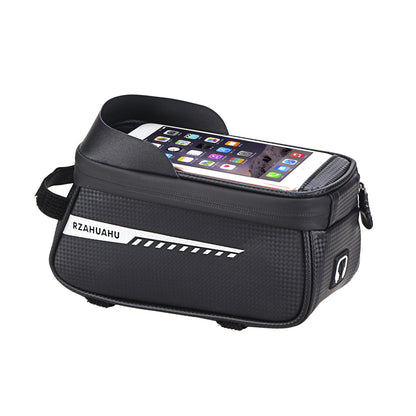 Waterproof Mountain Bike Top Tube Bag Cycling Saddle Bicycle Front Pipe Touch Screen Phone Pouch