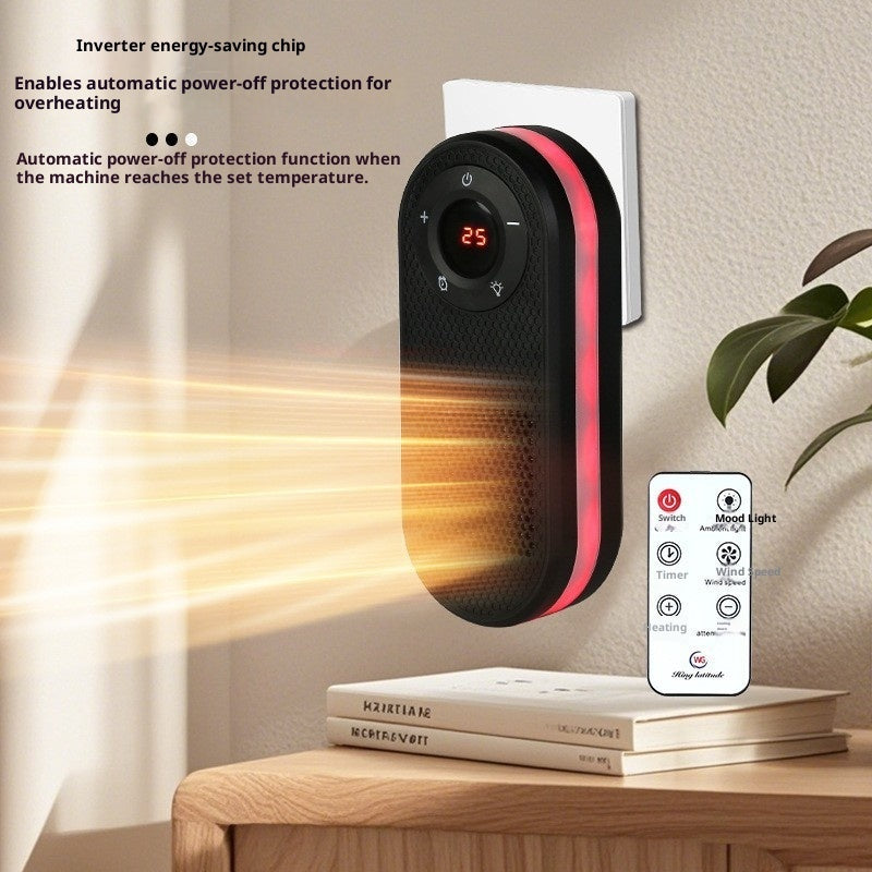 Portable Electric Space Heater, 180° Rotatable with Remote, LED Display, Timer & Overheat Protection