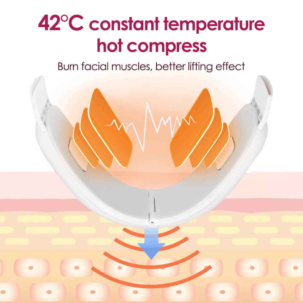 V15 Gear Heating Model Facial Lifting And Tightening Double Chin Micro Current Face Slimming Device