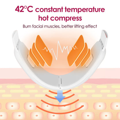 V15 Gear Heating Model Facial Lifting And Tightening Double Chin Micro Current Face Slimming Device