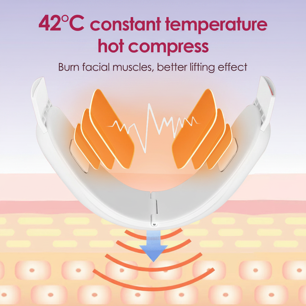 V15 Gear Heating Model Facial Lifting And Tightening Double Chin Micro Current Face Slimming Device