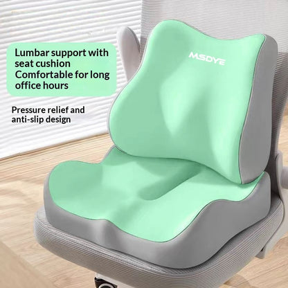 Office Chair Lumbar Support Cushion Memory Foam Seat Cushion And Lumbar Pillow