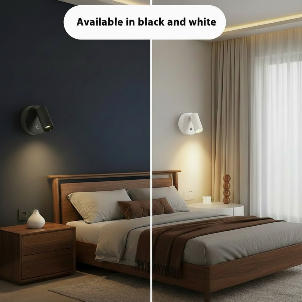 Bedside Punch-free Wiring Free Rechargeable Wall Lamp