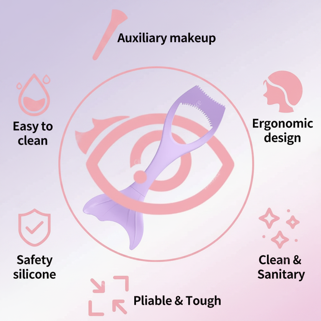 Eyeliner Aid,Eyeline, Eyelash Makeup Guide Tool,Pink Eye Black Baffle