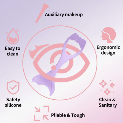 Eyeliner Aid,Eyeline, Eyelash Makeup Guide Tool,Pink Eye Black Baffle
