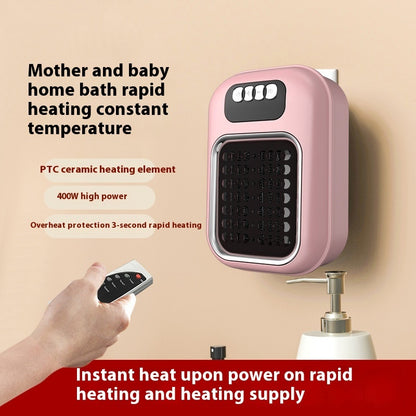 Wall Mounted Electric Heater with Remote, Adjustable Silent Thermostat for Home & Office