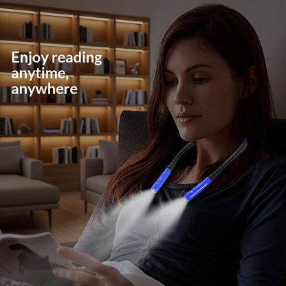 Eye-protecting Neckband Reading Light Outdoor Cycling And Walking Lighting Warning Light Rechargeable Dual-head Work Light