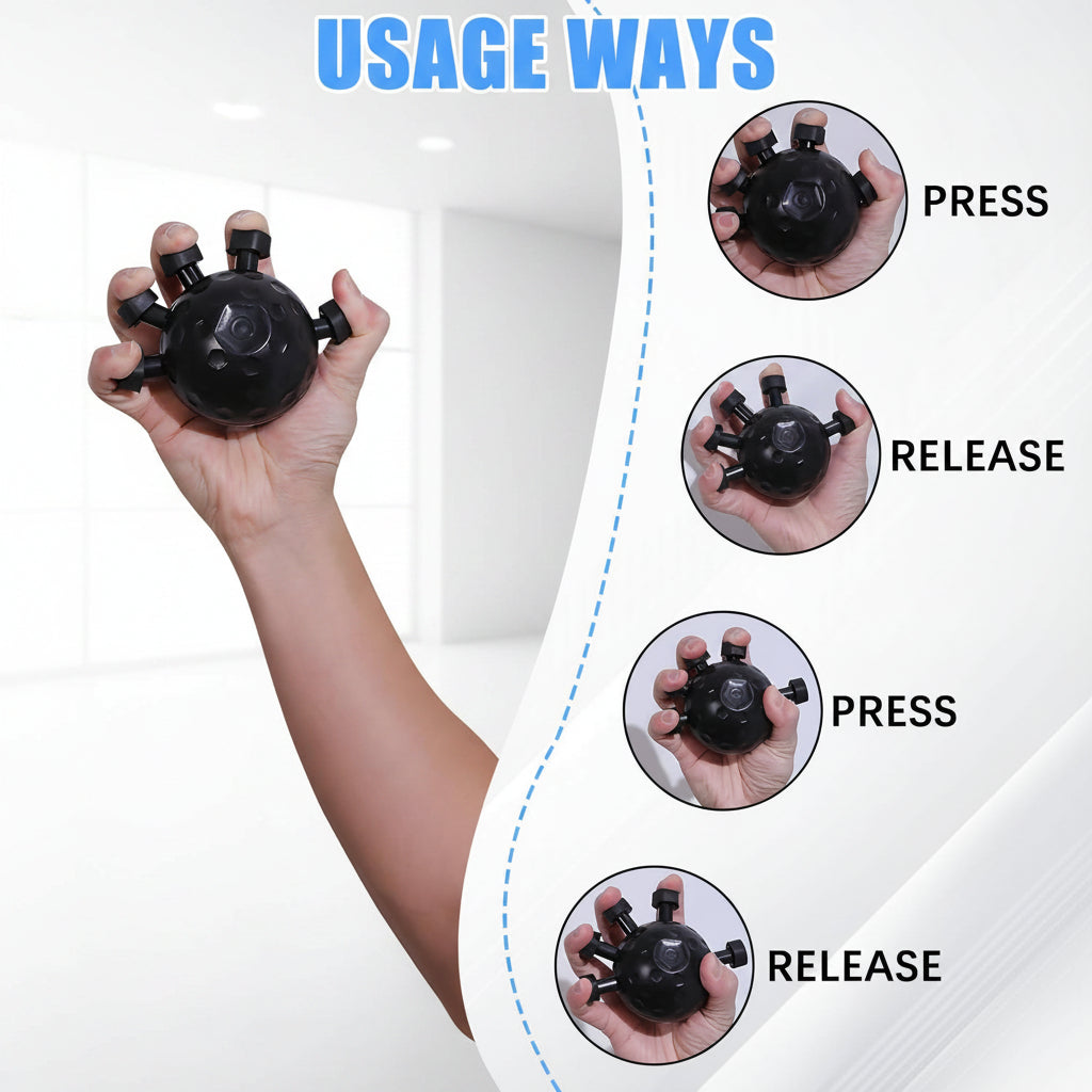 Gym Finger Hand Strengthener Grip Adjustable Resistance Hand Balls Gripper Exerciser For Forearm Strength Climbing Training