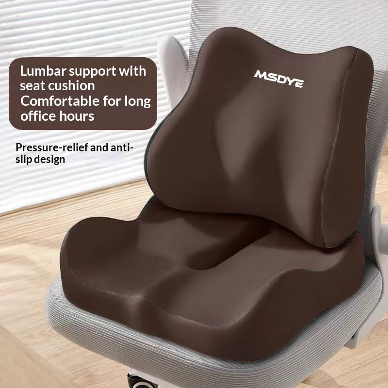 Office Chair Lumbar Support Cushion Memory Foam Seat Cushion And Lumbar Pillow