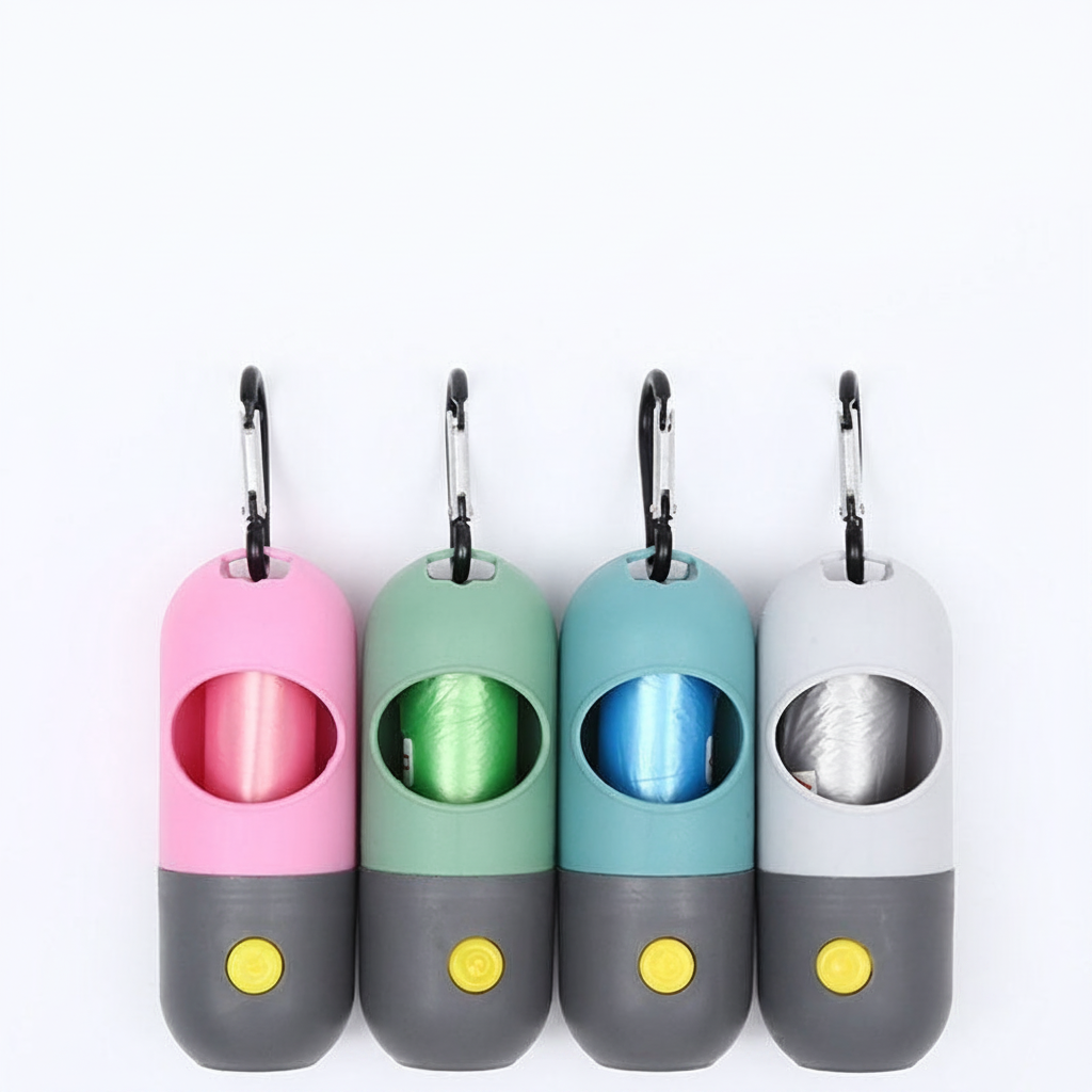 Led Light Pet Waste Bag Dispenser For Dogs Cats Dog Poop Scooper Bags Waste Bags Holder Dispensers Pet Clean Accessories
