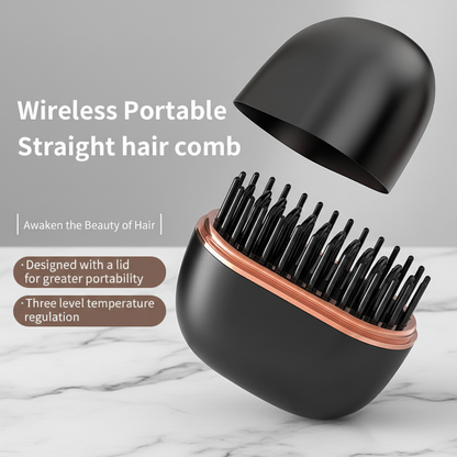 Mini Hair Straightening Comb Wireless Charging Portable Multifunctional Hair Care Not Hurt Hair Styling Comb Hair Straightener