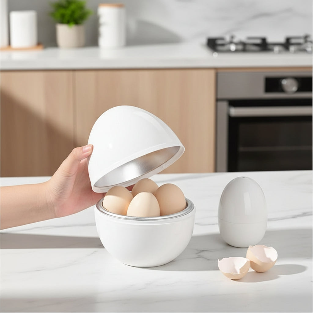 Capacity For 4 Eggs Microwave Egg Steamer Boiler Cooker Easy Quick 5 Minutes Hard Or Soft Boiled Kitchen Cooking Tools Kitchen Gadgets