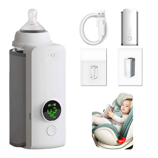 Portable Rechargeable Baby Bottle Warmer, USB Charging, Constant Temperature Milk Warmer Insulation Sleeve