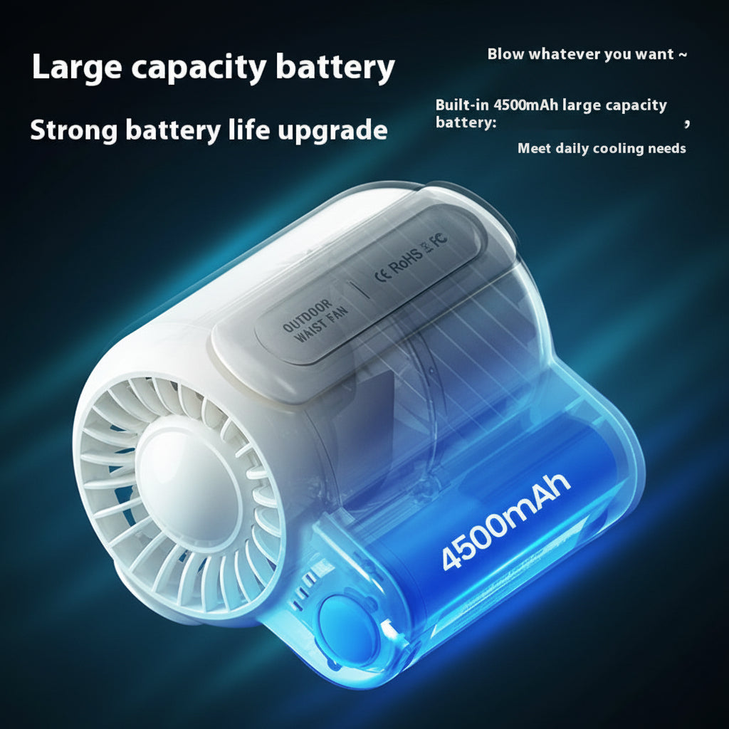Portable Large Wind Usb Charging Outdoor Sports Construction Site Summer Cooling Portable Small Air Fan For Outdoor Sports Travel Work