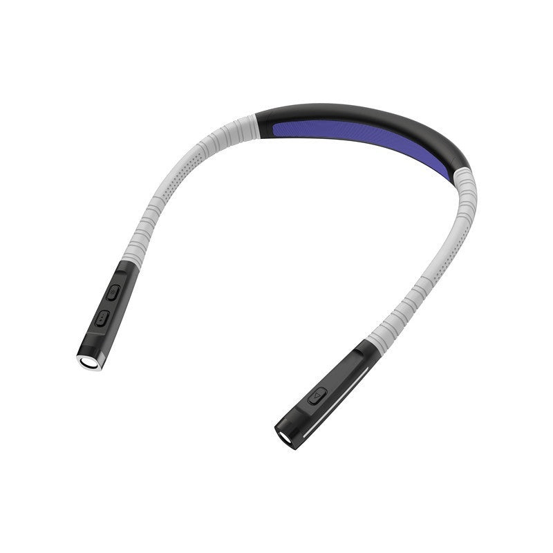 Eye-protecting Neckband Reading Light Outdoor Cycling And Walking Lighting Warning Light Rechargeable Dual-head Work Light
