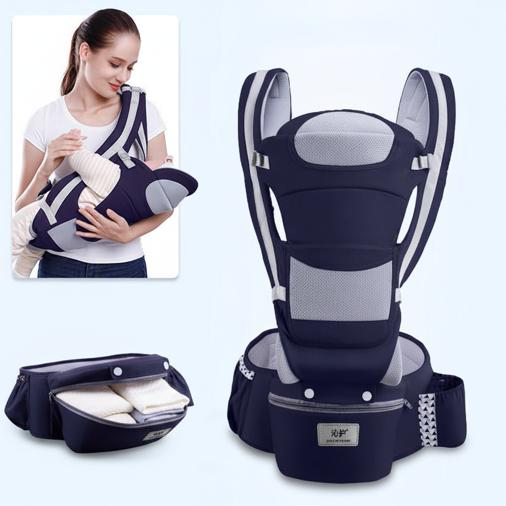 Ergonomic Baby Carrier Infant Baby Hipseat Carrier 3 In 1 Front Facing Ergonomic Kangaroo Baby Wrap Sling