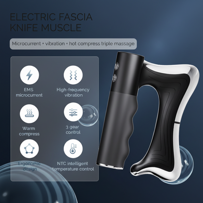 Electric Fascia Knife Vibration Body Massager High Vibration Massage Massager Warm Body Lifting Blade Comb Massage Tool