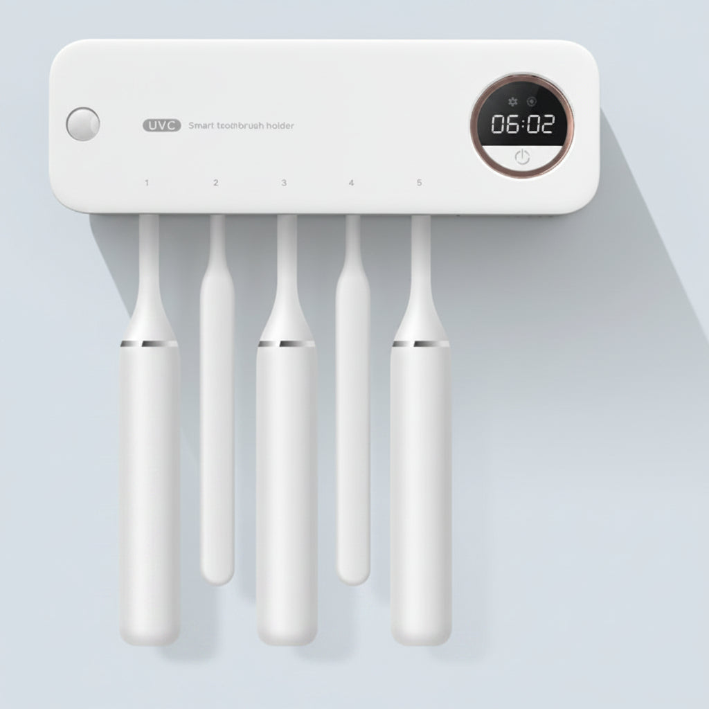 UV Toothbrush Holder Sterilizer Rechargeable Tooth Brush With LED Display Drying Wall-mounted For Bathroom Accessor