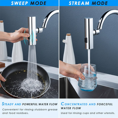 Kitchen Faucet Waterfall Outlet Splash Proof Universal Rotating Bubbler Multifunctional Water Nozzle Extension Kitchen Gadgets