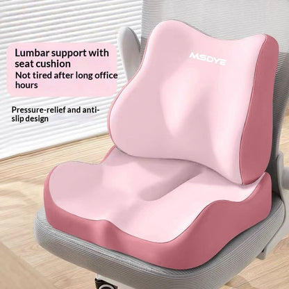 Office Chair Lumbar Support Cushion Memory Foam Seat Cushion And Lumbar Pillow