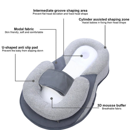 Baby Bed Acid Reflux With Strap, Baby Bed For Reducing Spit-Up, Anti Reflux HOT--58 X 38 X 17cm