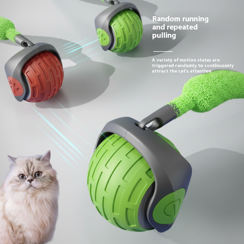 New Interactive Cat Toys Ball Auto Electric Rolling Ball Toys For Cat Kitty Pets Smart Automatic Teaser USB Rechargeable Cat Toy Pet Products