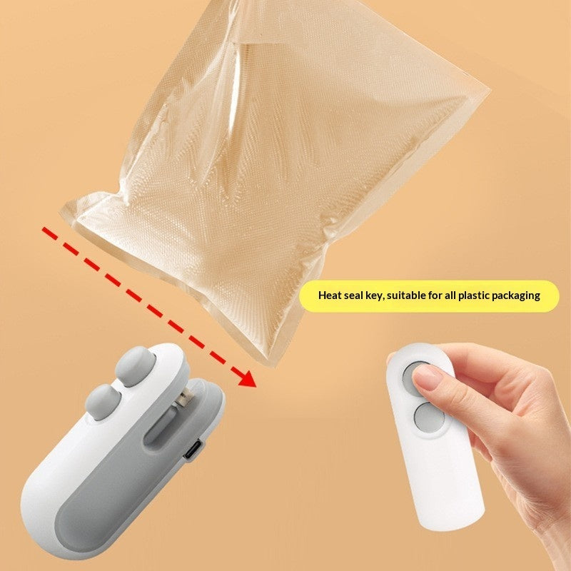 Portable Mini 2-in-1 Heat Sealer – USB Snack Bag Sealer for Fresh Food Storage