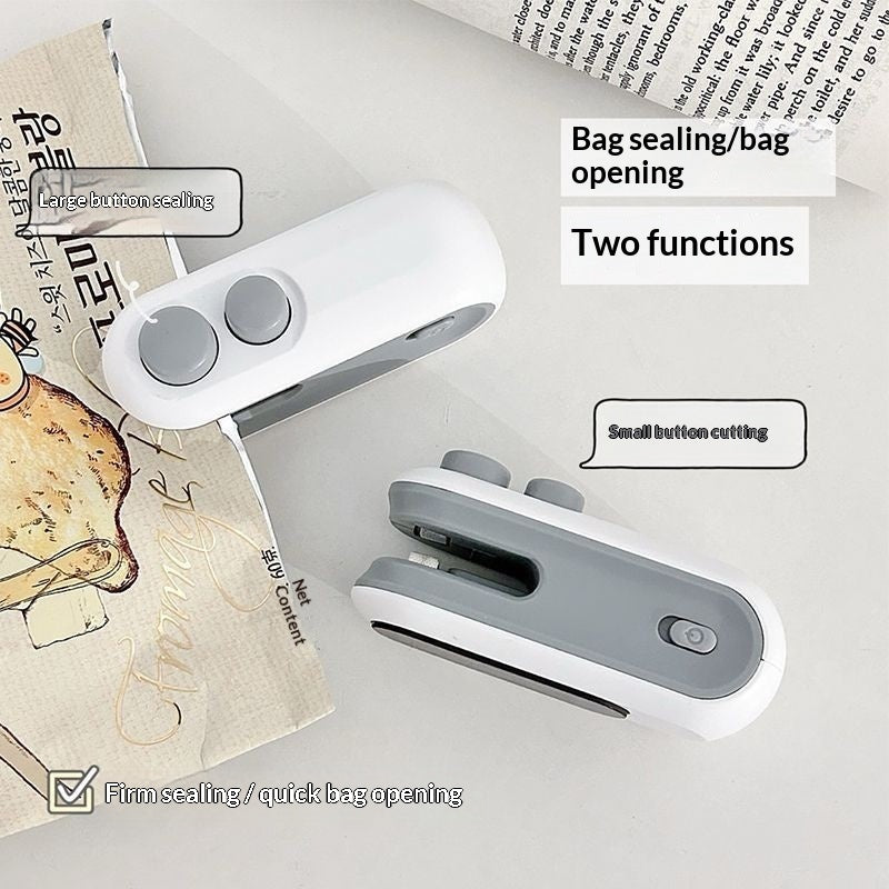 Portable Mini 2-in-1 Heat Sealer – USB Snack Bag Sealer for Fresh Food Storage