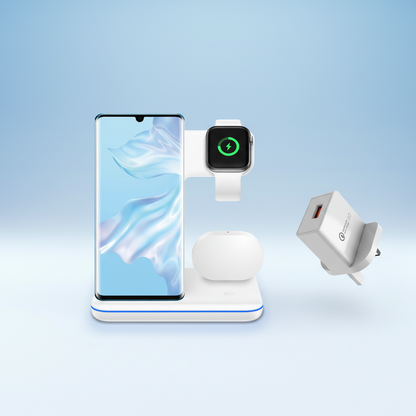 Compatible Mobile Phone Watch Earphone Wireless Charger 3 In 1 Wireless Charger Stand